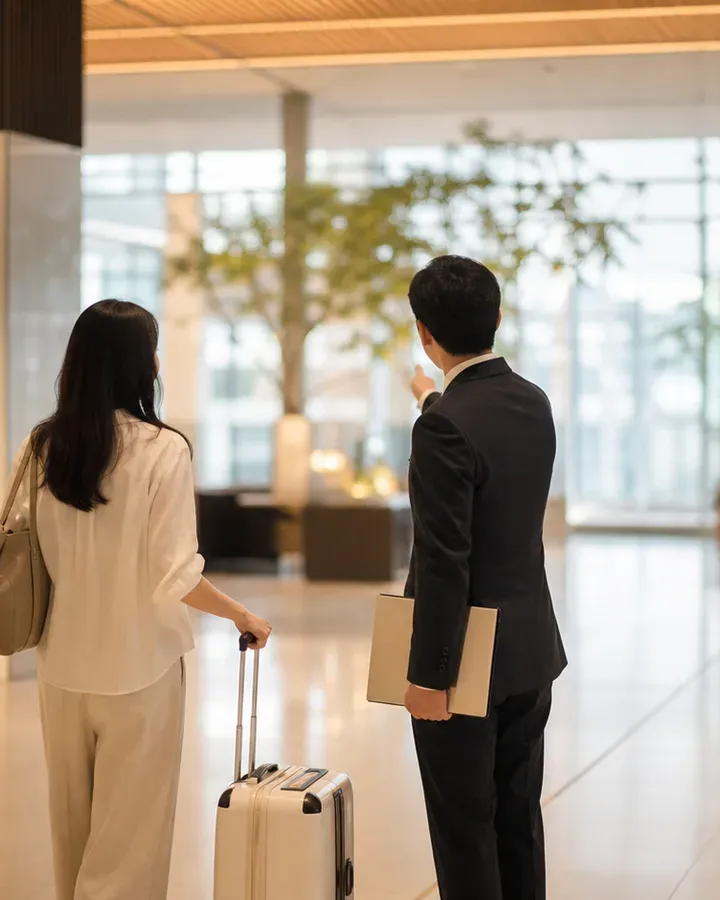 International traveler arriving in Japan